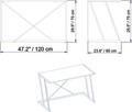 Birou, Retricy, Adelaide, 114x60x75 cm, PAL, Aur/Alb