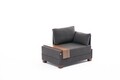 Fotoliu Fly Armchair Right, Balcab Home, 100x80x75 cm, lemn, antracit