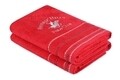 Set 2 prosoape de baie, Beverly Hills Polo Club, 403 Red, 70 x 140 cm, 100% bumbac