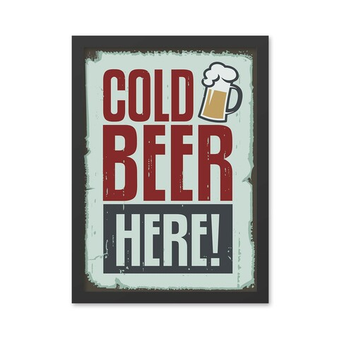 Tablou decorativ, Cold Beer (35 x 45), MDF , Polistiren, Multicolor