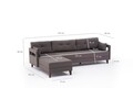 Coltar pe stanga Comfort, Balcab Home, 275x80x80 cm, lemn, maro