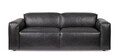 Canapea 3 locuri Joseph, Bizzotto, 216x94x77 cm, piele ecologica/lemn frasin, negru