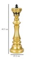 Statueta decorativa / Piesa de sah Rege, Gold King, Mauro Ferretti, Ø13 x 40.5 cm, polirasina, auriu/negru