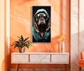 Tablou decorativ Bully-B, Mauro Ferretti, 42.5x82.5 cm, metal/lemn de brad/canvas, multicolor