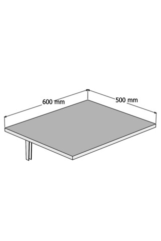 Masa pliabila, Puqa Design, Nur, 60x1.8x50 cm, PAL, Alb