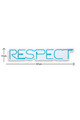 Decoratiune luminoasa LED, Respect, Benzi flexibile de neon, DC 12 V, Albastru