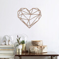 Decoratiune de perete, Heart, Metal, Dimensiune: 47 x 40 cm, Cupru