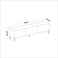 Comoda TV, Inarch, Imaj, 180 x 45.2 x 35 cm, pal melaminat, antracit