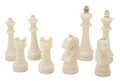 Set 8 decoratiuni piesa de sah Chess Quarzy, Mauro Ferretti, 4.4x4.4x9.2 cm/ 4.5x4.5x10.3 cm, polirasina, alb/auriu