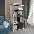 Corp biblioteca, Zena Home, Valero, 60x120x29.6 cm, PAL, Alb / Antracit