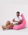 Fotoliu puf, Bean Bag Ferndale, Pyramid Bed, 145 cm, poliester impermeabil, roz