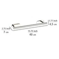 Suport pentru prosoape Orea, Wenko, 40x7x4.5 cm, inox, argintiu lucios