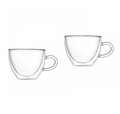 Set 2 cesti cu perete dublu Cappuccino, Brandani, 320 ml, 10.5x8 cm, sticla