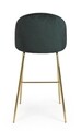 Scaun de bar Carry, Bizzotto, catifea, 51x55x105 cm, verde inchis