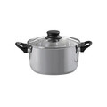 Oala cu capac Lima, Domotti, Ø20 cm, 3.6 L, inox/sticla, argintiu