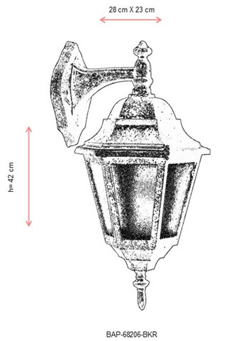 Lampa de exterior, Avonni, 685AVN1348, Plastic ABS, Maro