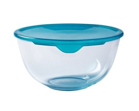 Bol cu capac, Pyrex, Prep-Store, 2 L, sticla termorezistenta/plastic