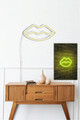 Decoratiune luminoasa LED, Lips, Benzi flexibile de neon, DC 12 V, Galben