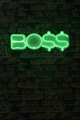 Decoratiune luminoasa LED, BOSS, Benzi flexibile de neon, DC 12 V, Verde