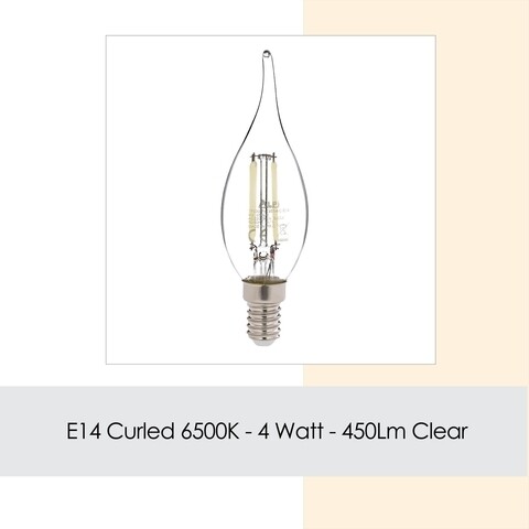 Bec LED, Sage, E14 Kıvrık - White, E14, 4 W, 6500K, 450 Lm, sticla