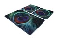 Set covoraș de baie (3 bucăți), Chilai, Peacock, Catifea, Multicolor