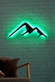 Decoratiune luminoasa LED, Mountain, MDF, 60 LED-uri, Verde