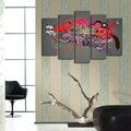 Set 5 tablouri decorative, 5PATK-236, Canvas, 19 x 70 cm, Multicolor