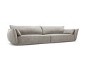 Canapea 4 locuri, Kaelle, Micadoni Home, BL, 248x110x85 cm, poliester chenille, gri deschis