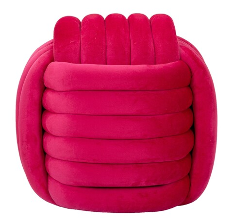 Taburet Softy, Mauro Ferretti, 45x45x45 cm, MDF/catifea din policoton, fucsia