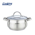 Semioala cu capac Amira, Cooking by Heinner, 22x12.5 cm, 4.7 L, inox/sticla