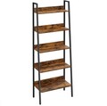 Corp biblioteca Alinru Ladder, Vasagle, 60 x 30 x 170 cm, PAL/otel, maro rustic