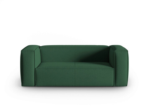 Canapea 2 locuri, Mackay, Cosmopolitan Design, 150x94x73 cm, catifea tricotata, verde