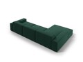 Coltar stanga 4 locuri, Jodie, Micadoni Home, BL, 284x166x70 cm, poliester, verde