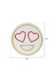 Decoratiune luminoasa LED, Love Smile, Benzi flexibile de neon, DC 12 V, Roșu / galben