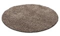 Covor rotund Shaggy Louis, Decorino, 80x80 cm, polipropilena, maro