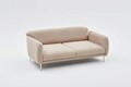 Canapea 3 locuri, Simena, Balcab Home, 219x95x80 cm, spatar mobil, sezut extins 90x180 cm, lemn de fag/poliester boucle, bej