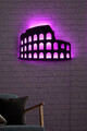 Decoratiune luminoasa LED, Colosseum, MDF, 60 LED-uri, Roz