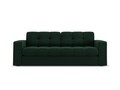 Canapea 2 locuri, Justin, Micadoni Home, BL, 162x90x72 cm, catifea, verde bottle