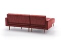 Coltar extensibil pe stanga Dublin, Balcab Home, 230x75x90 cm, lemn, rosu