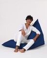 Fotoliu puf, Bean Bag Ferndale, Pyramid Bed, 145 cm, poliester impermeabil, albastru inchis