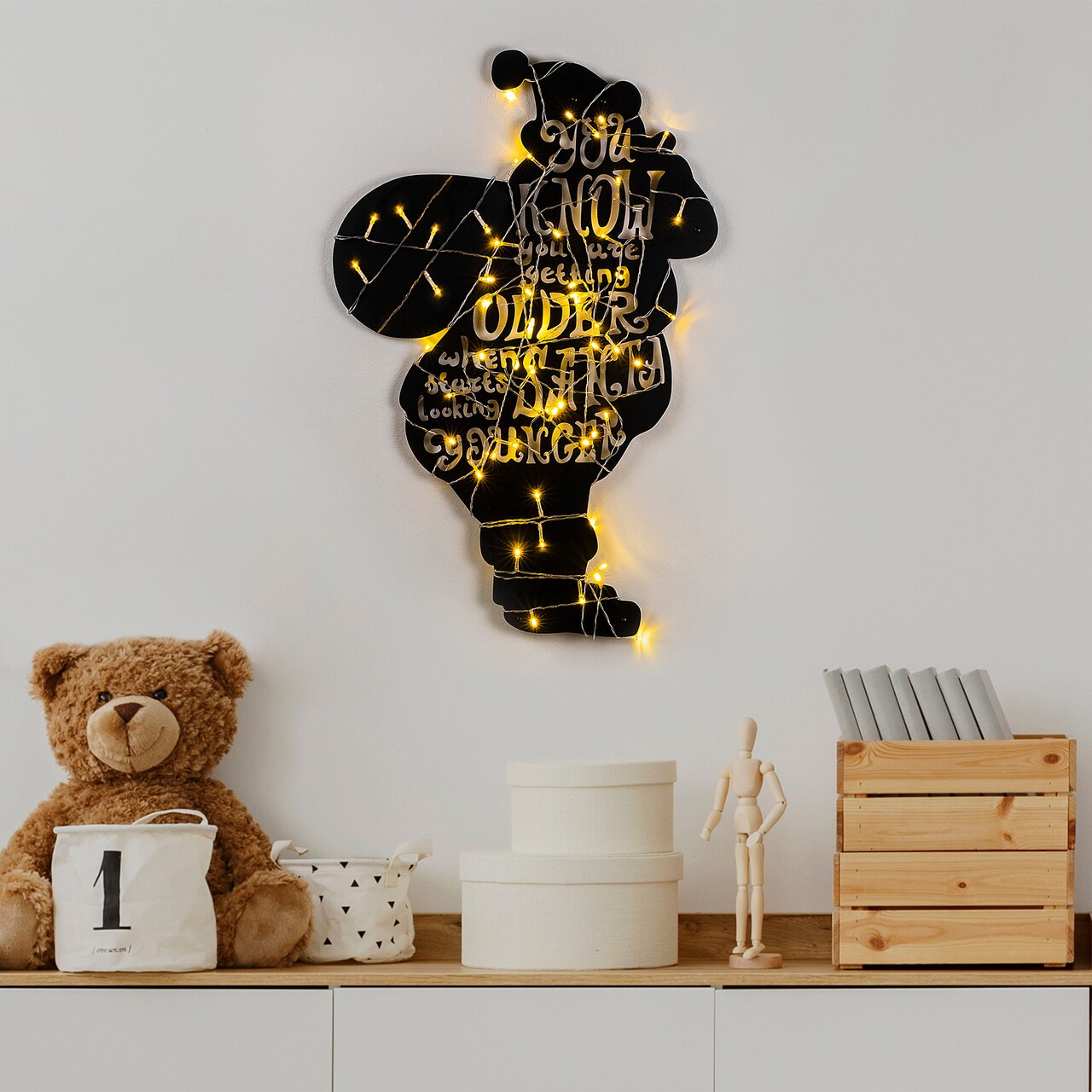 Decoratiune de luminoasa XMASBLACK-009, Tanelorn, 40x69 cm, metal, negru - 1 | YEO