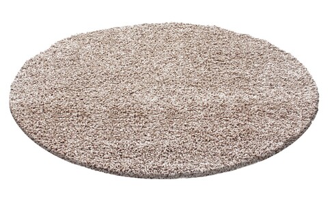 Covor rotund Shaggy Louis, Decorino, 120x120 cm, polipropilena, bej