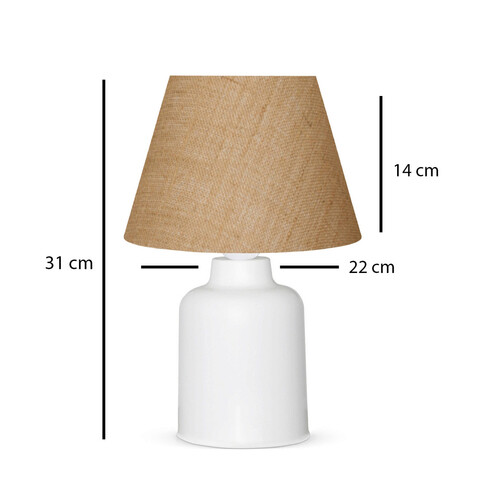 Lampa de masa, Insignio, 780SGN2538, Plastic, Crem/Alb