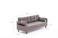 Canapea extensibila Comfort, Balcab Home, 3 locuri, 205x80x80 cm, lemn, maro