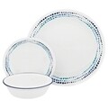 Serviciu de masa 12 piese, Corelle, Ocean Blue, sticla Vitrelle, alb/bleu