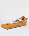 Fotoliu extensibil, Siesta, Ferndale Bean Bag, 55 - 180 cm, poliester impermeabil, portocaliu