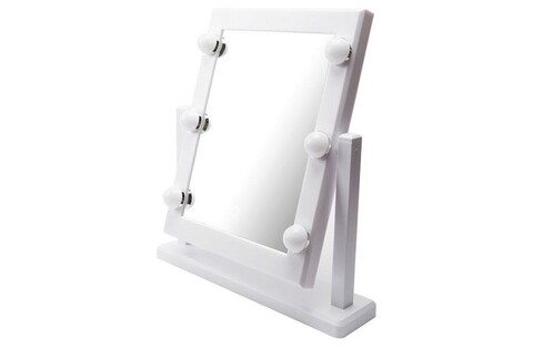 Oglinda cu LED si touchscreen pentru machiaj Hollywood, 5five, 37 x 9 x 40.5 cm, polipropilena, alb
