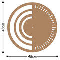 Ceas de perete, Metal Wall Clock 8, Metal, Dimensiune: 48 x 48 cm, Cupru