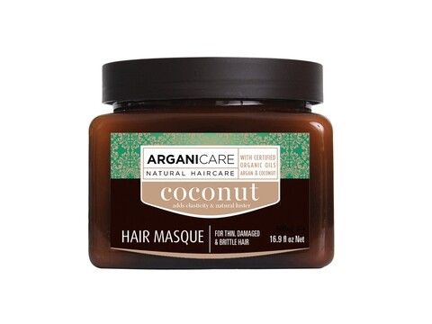 Masca pentru par foarte uscat, lipsit de stalucire si frizzy Coconut Oil, Arganicare, 500 ml