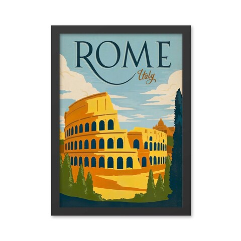 Tablou decorativ, Rome 2 (35 x 45), MDF , Polistiren, Multicolor